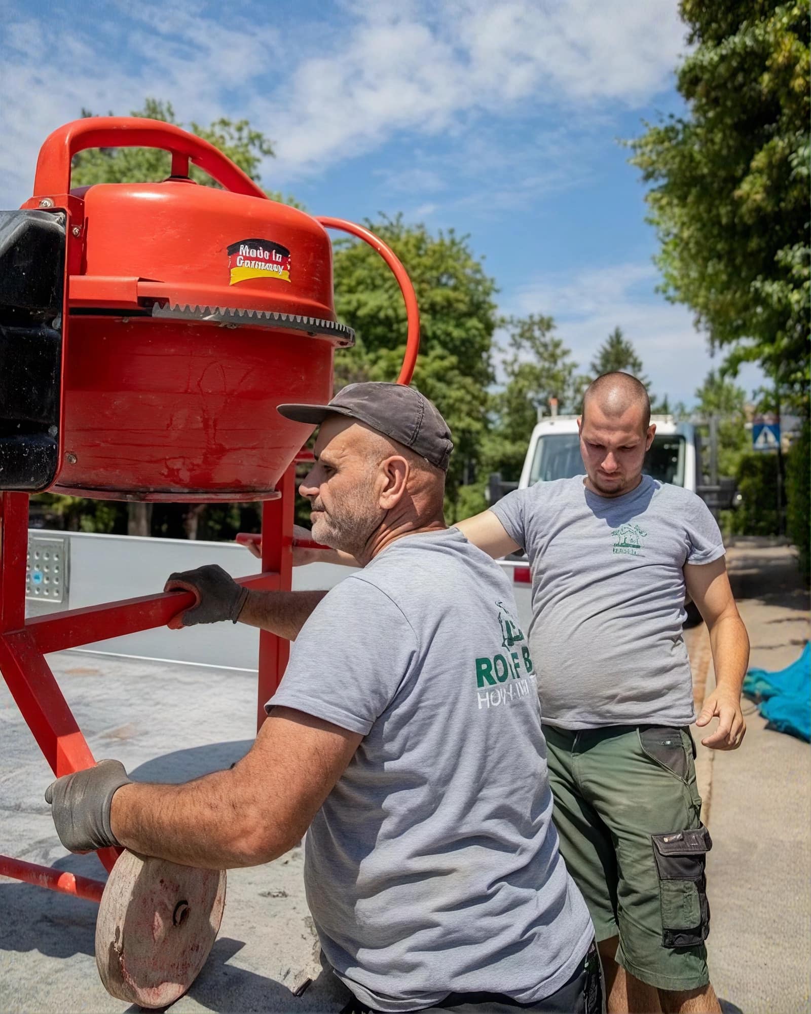 L'équipe de Rolf Bau sur le chantier